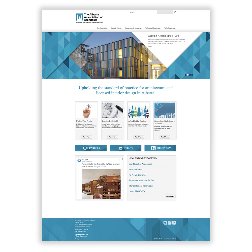 Alberta Association of Architects Website
